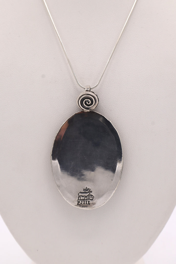 Bumblebee Jasper Sterling Silver Pendant