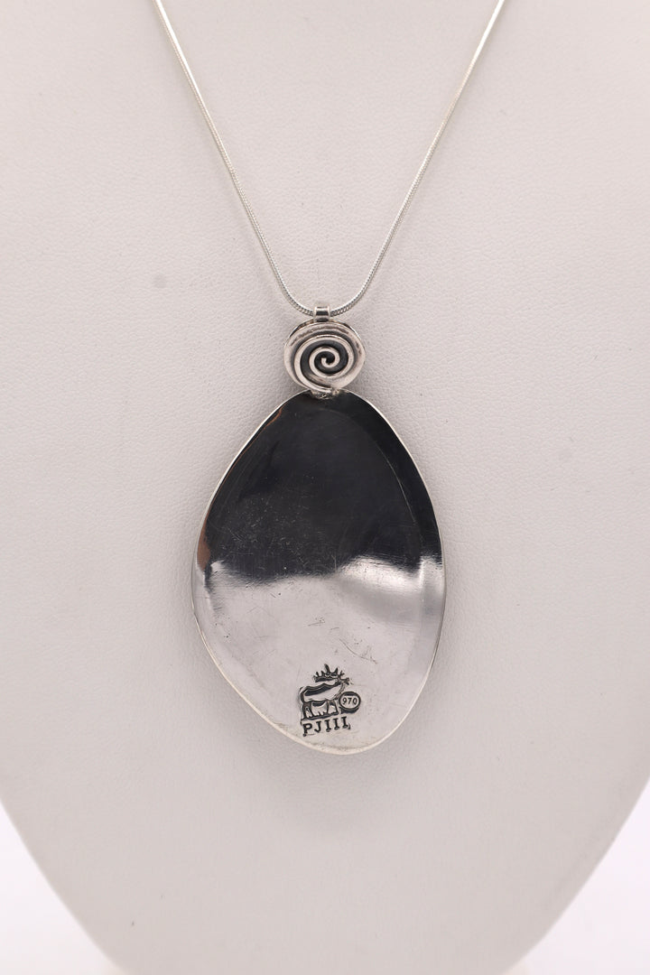 Bumblebee Jasper Sterling Silver Pendant