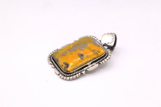 Bumblebee Jasper Sterling Silver Pendant