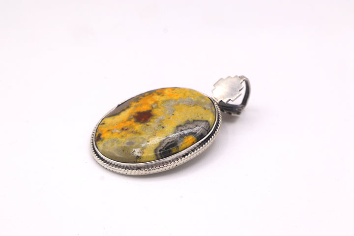 Bumblebee Jasper Sterling Silver Pendant