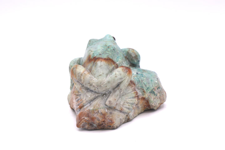 Turquoise Frog Carving on Rock
