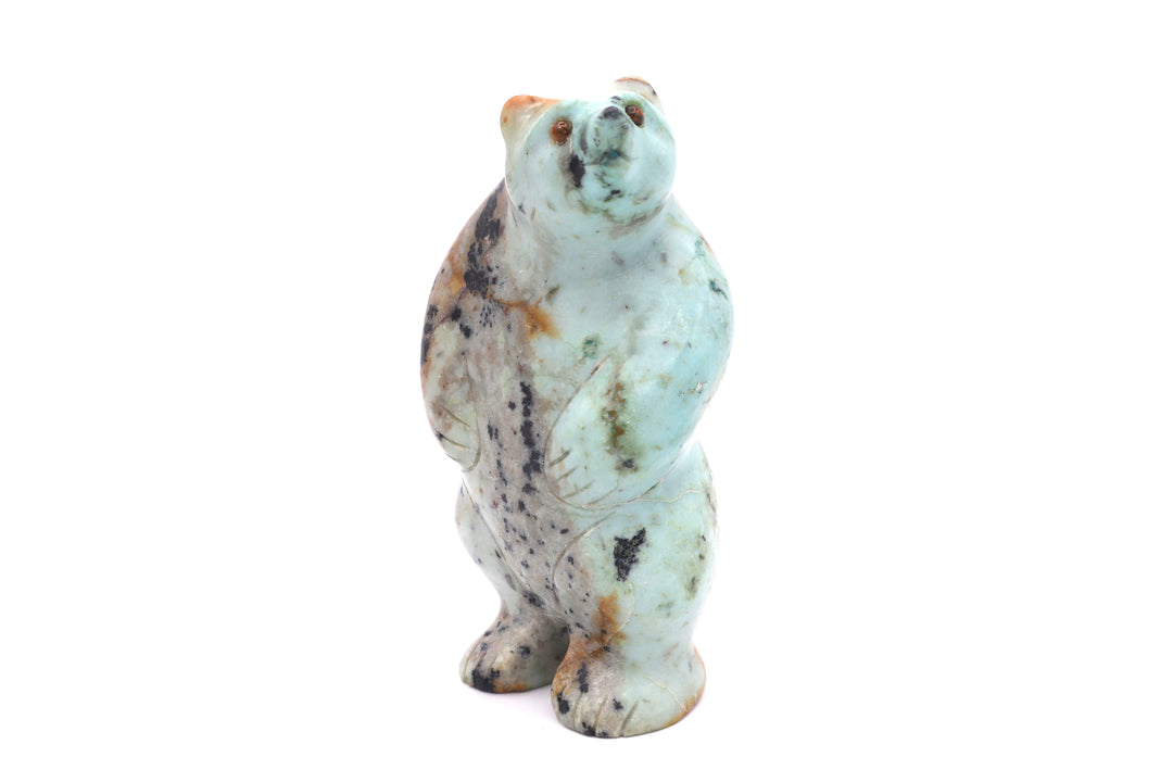 Turquoise Standing Bear Carving