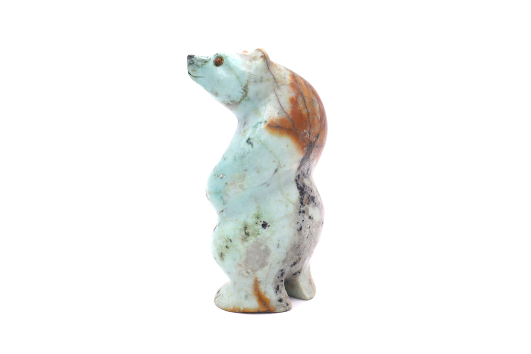 Turquoise Standing Bear Carving