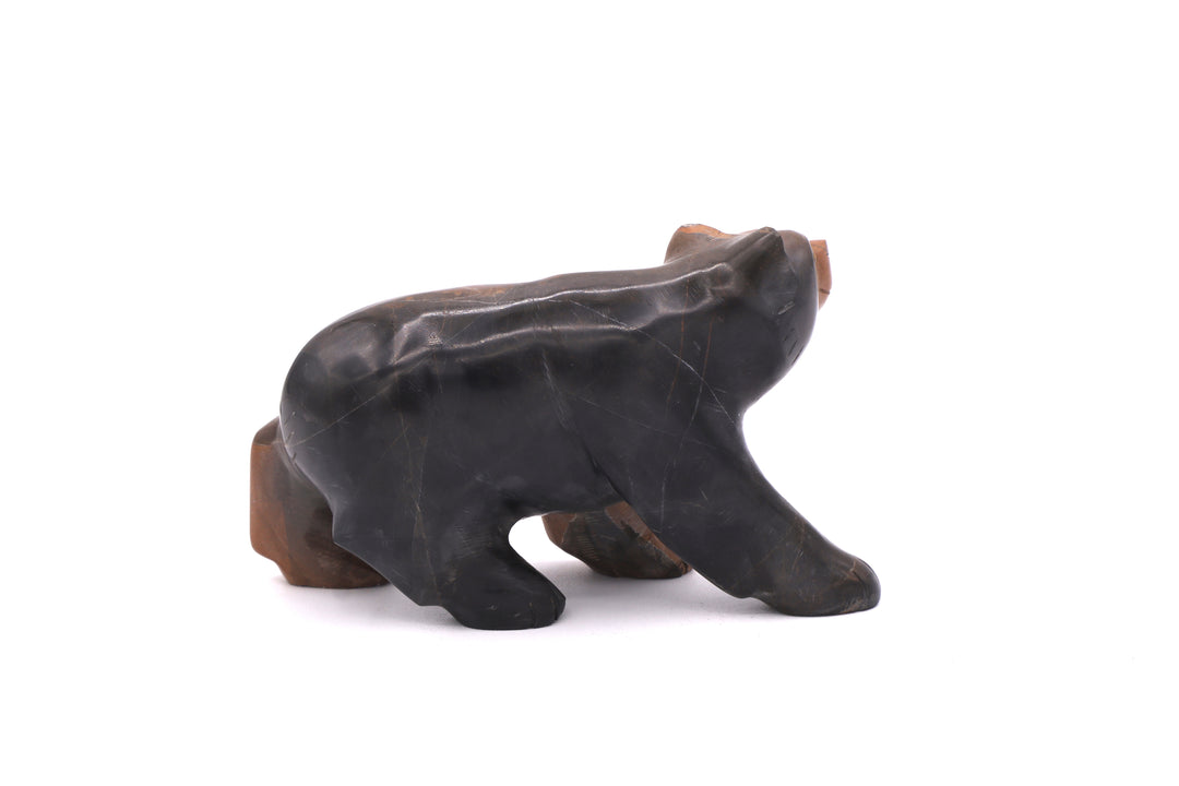 Brown &amp; Black Jasper Bear Carving
