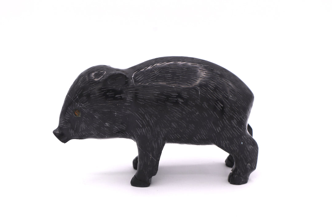 Black Onyx Javelina Carving