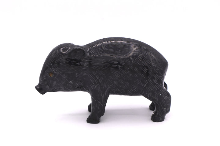 Black Onyx Javelina Carving