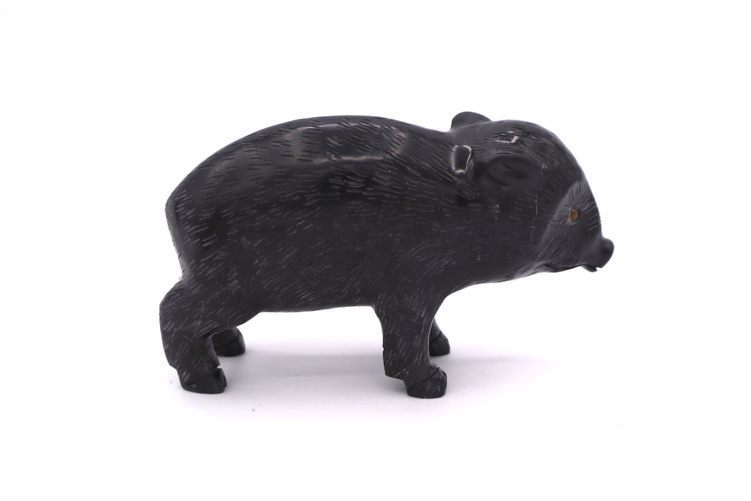 Black Onyx Javelina Carving