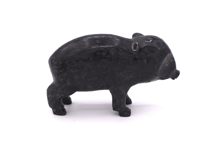 Black Onyx Javelina Carving