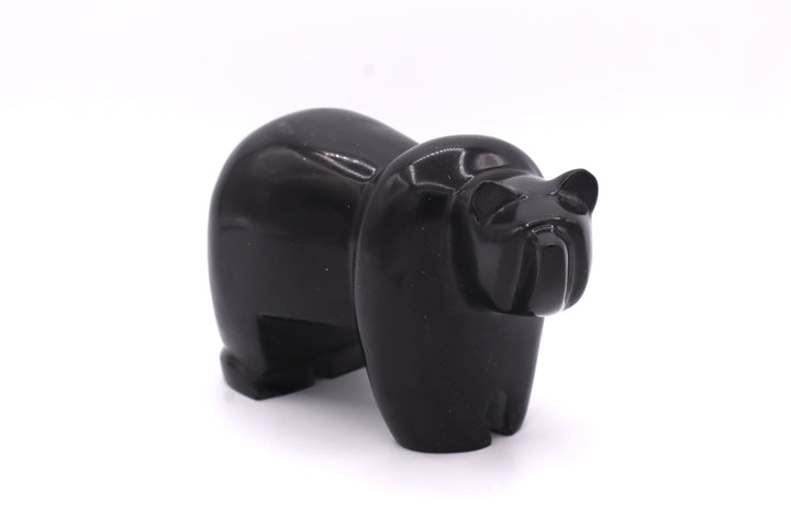 Black Onyx Bear Carving