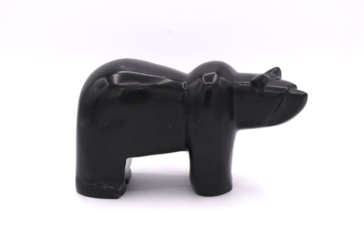 Black Onyx Bear Carving