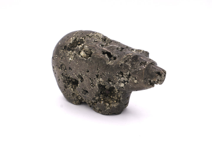 Pyrite Bear Carving