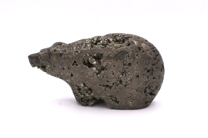 Pyrite Bear Carving