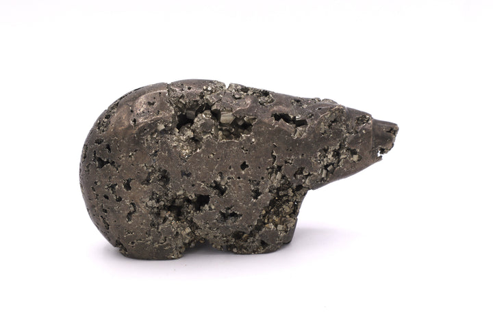 Pyrite Bear Carving