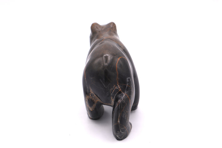 Brown &amp; Black Jasper Bear Carving