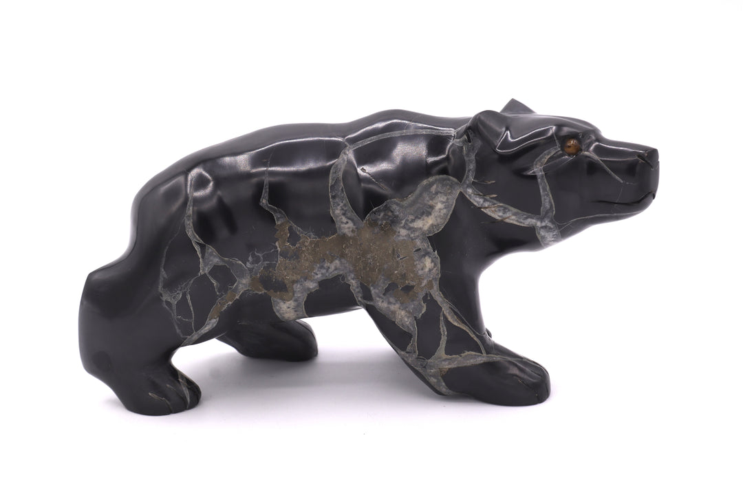 Septarian Bear Carving