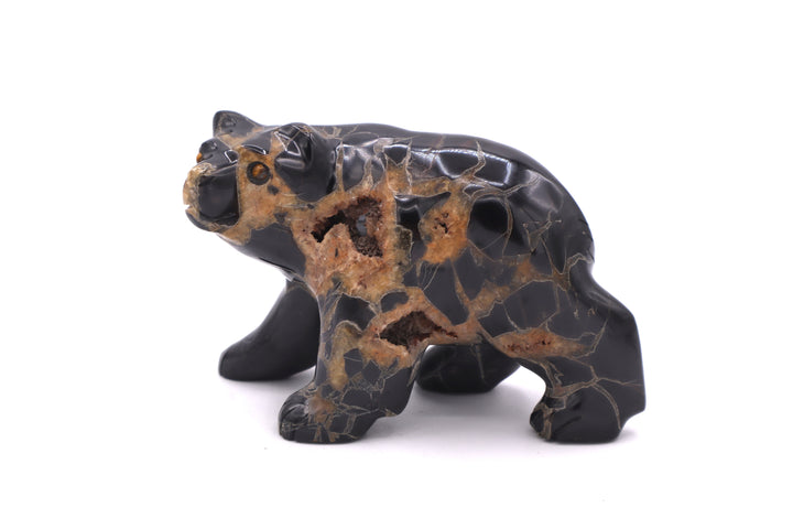 Septarian Bear Carving