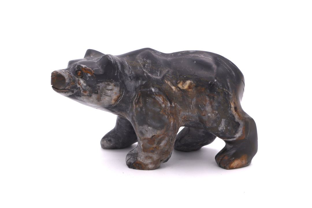 Black Jasper Bear Carving