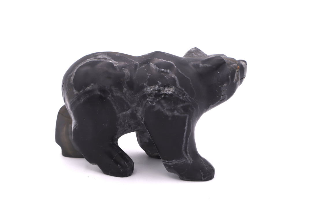 Black Jasper Bear Carving