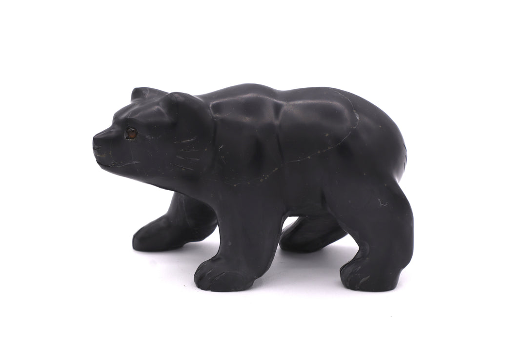 Black Onyx Bear Carving