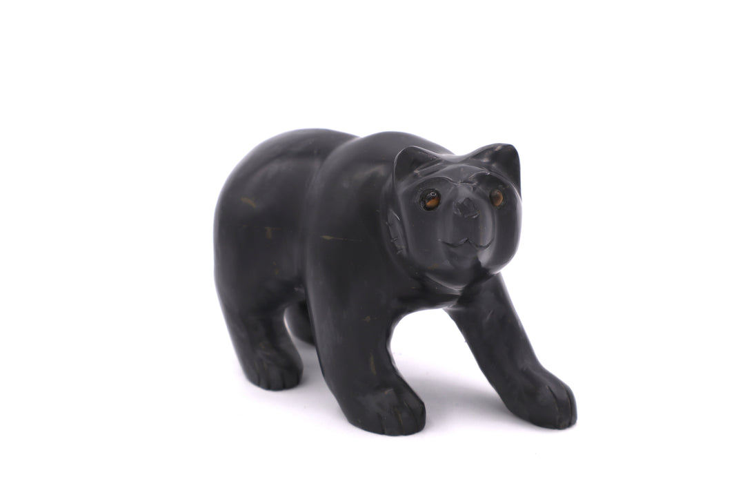 Black Onyx Bear Carving