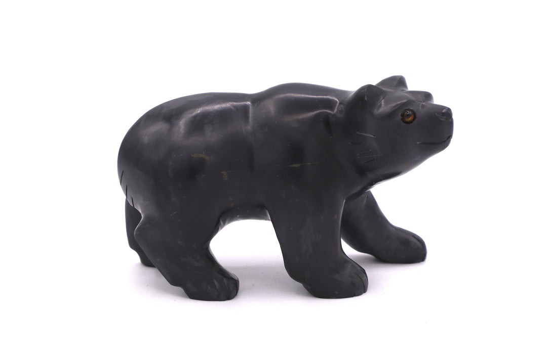 Black Onyx Bear Carving