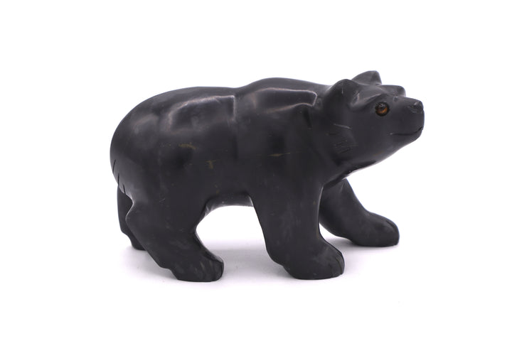 Black Onyx Bear Carving