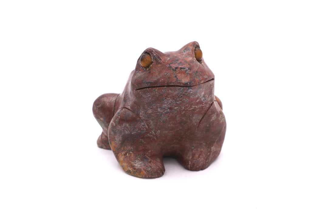 Chrysocolla Frog Carving