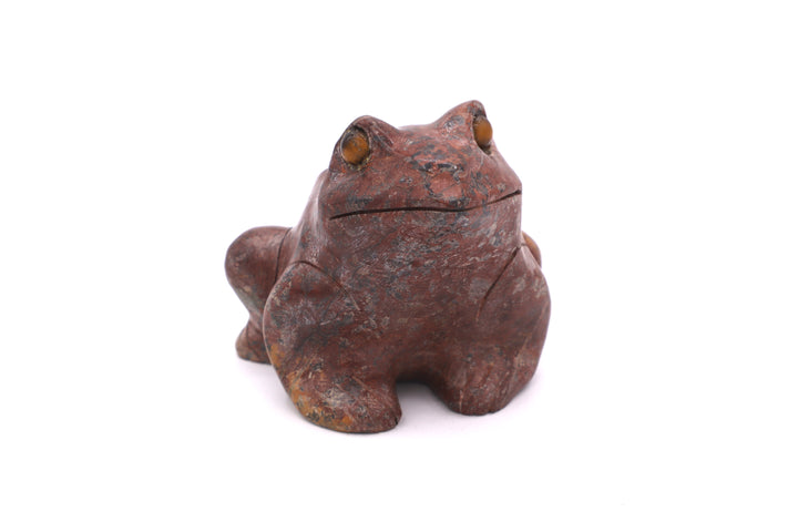 Chrysocolla Frog Carving