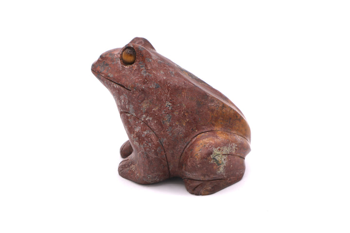 Chrysocolla Frog Carving