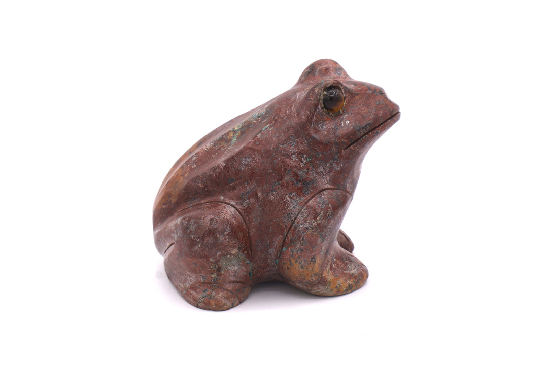 Chrysocolla Frog Carving