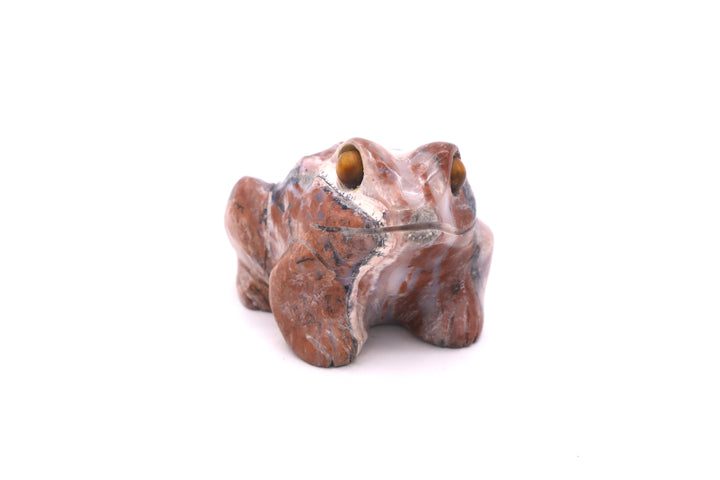 Pink Andean Opal Frog Carving