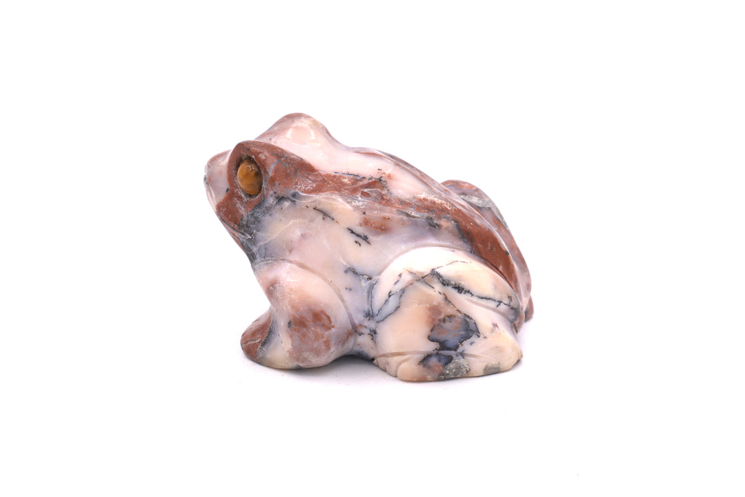 Pink Andean Opal Frog Carving