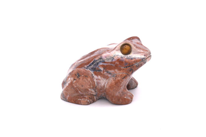 Pink Andean Opal Frog Carving