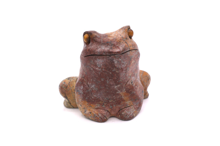 Chrysocolla Frog Carving