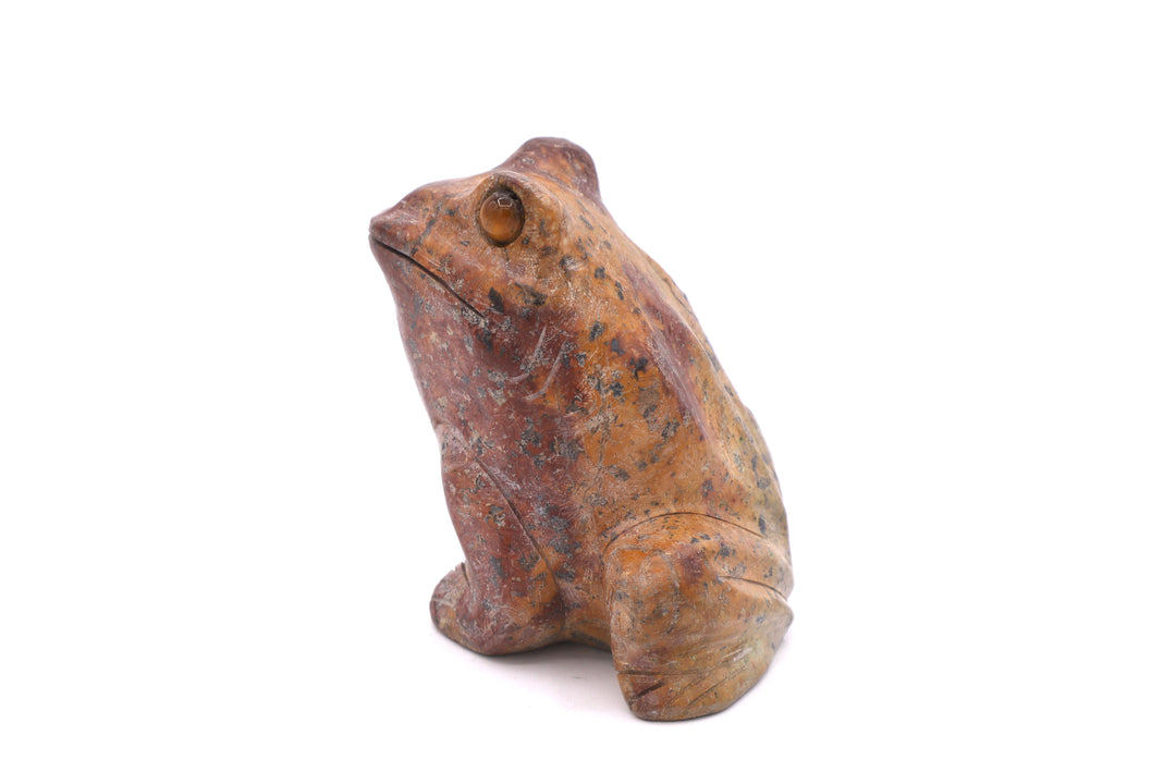 Chrysocolla Frog Carving