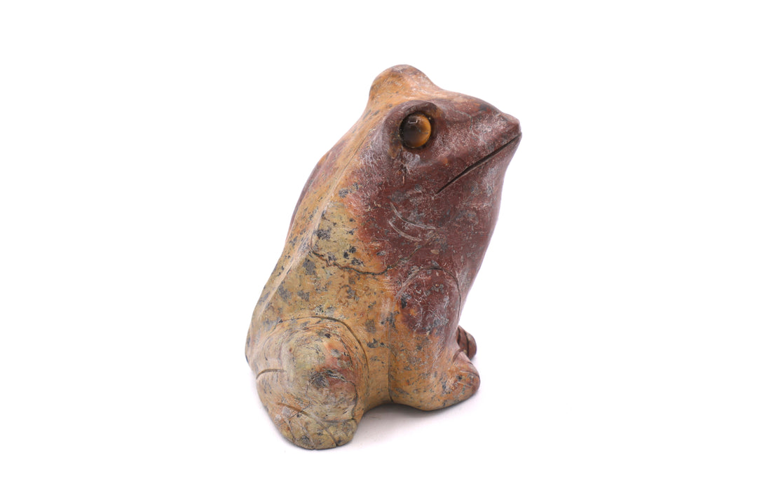 Chrysocolla Frog Carving