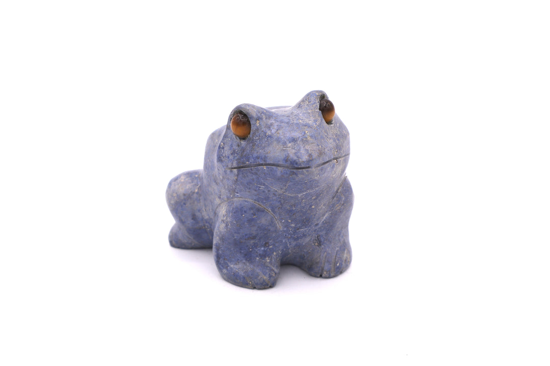 Sodalite Frog Carving