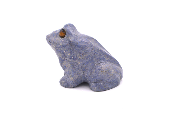 Sodalite Frog Carving