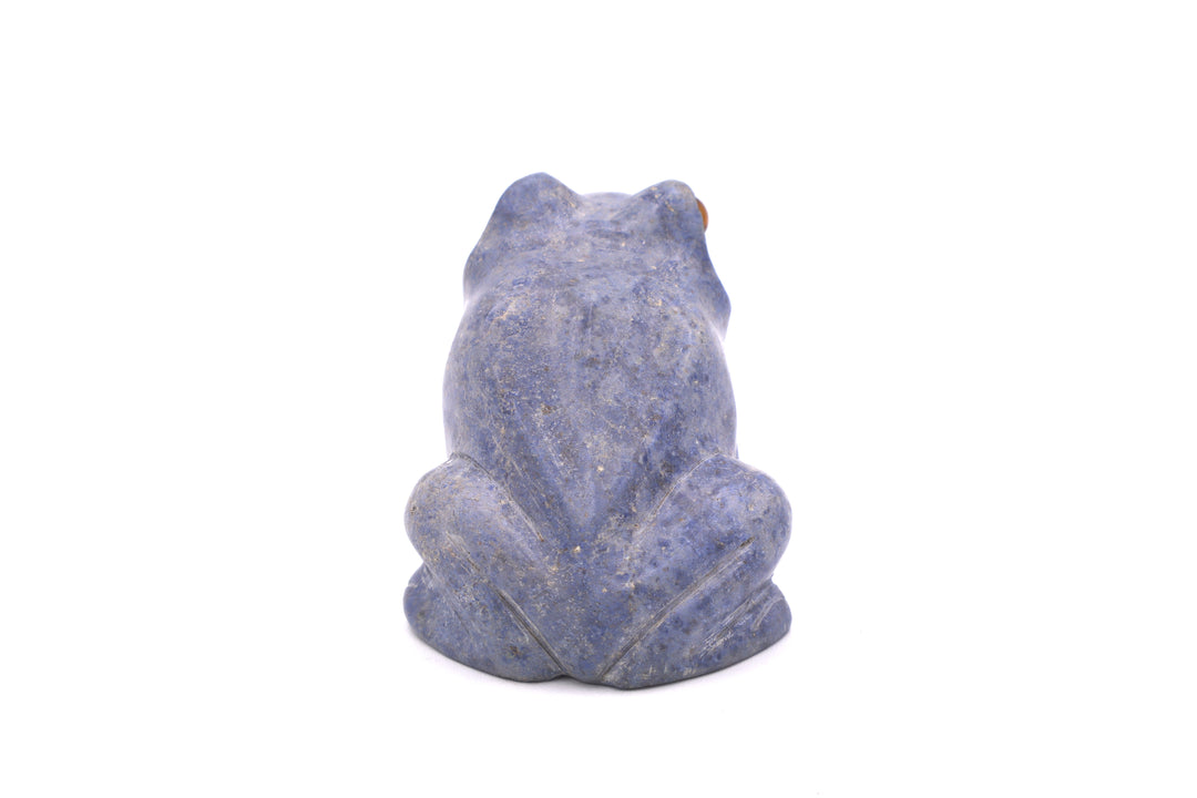 Sodalite Frog Carving