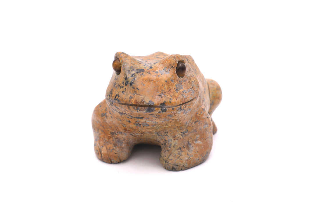 Turquoise Rock Frog Carving