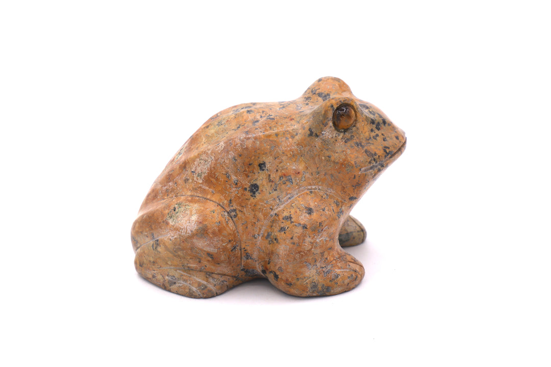 Turquoise Rock Frog Carving