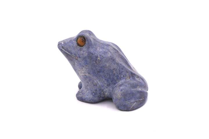 Sodalite Frog Carving