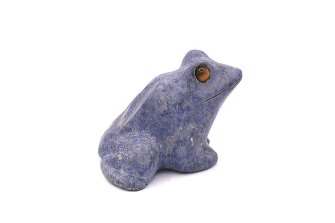 Sodalite Frog Carving