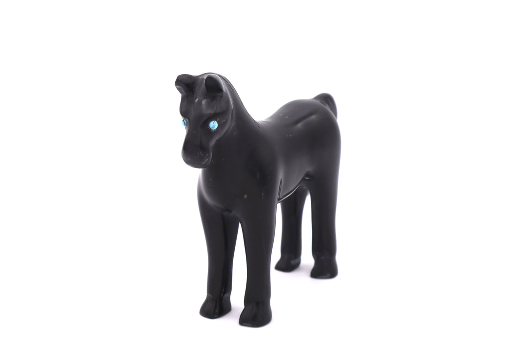 Black Onyx Horse Carving