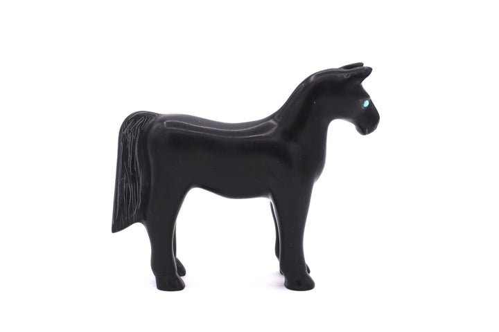 Black Onyx Horse Carving
