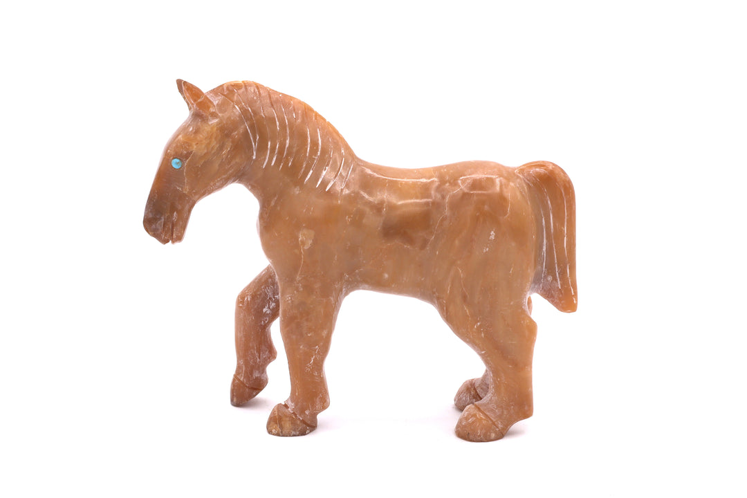 Candy Opal Horse Carving