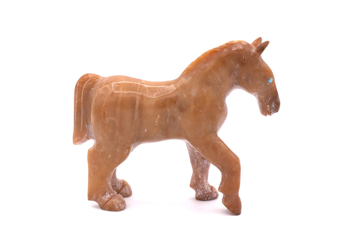 Candy Opal Horse Carving