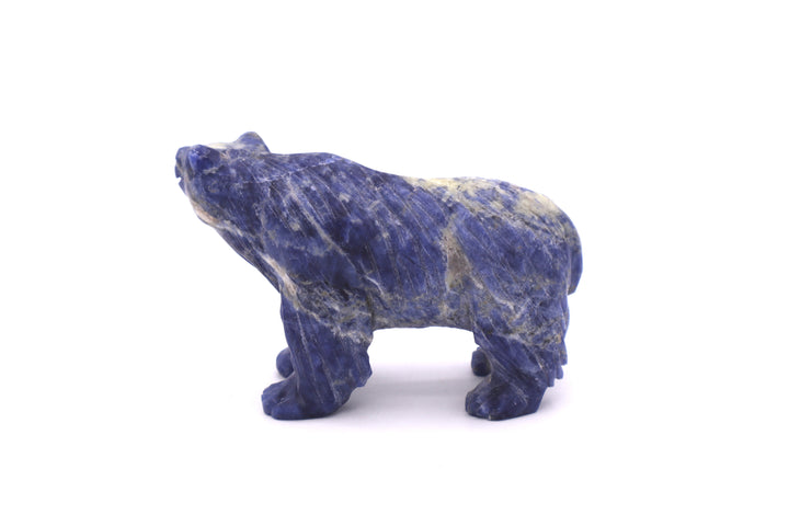 Sodalite Bear Carving