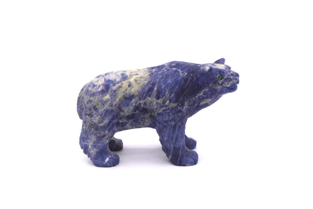 Sodalite Bear Carving