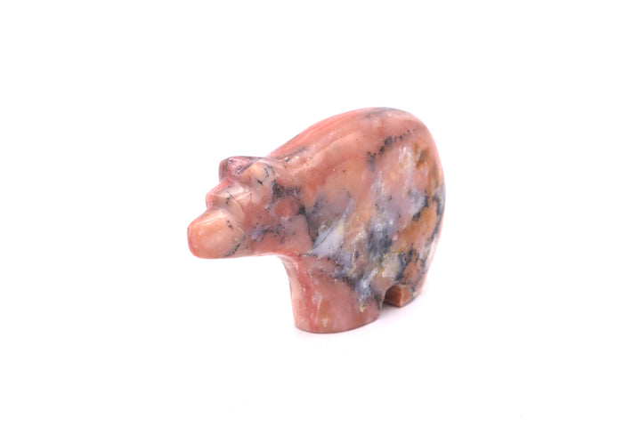 Pink Andean Opal Bear Carving